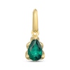 Thumbnail Image 1 of STUDIO BY KAY Pear-Shaped Lab-Created Emerald Charm 24K Yellow Gold Vermeil Sterling Silver
