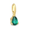 Thumbnail Image 2 of STUDIO BY KAY Pear-Shaped Lab-Created Emerald Charm 24K Yellow Gold Vermeil Sterling Silver