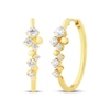 Thumbnail Image 1 of JOUJE Collection Lab-Grown Diamond & Bead Scatter Hoop Earrings 1 ct tw 10K Yellow Gold