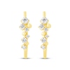 Thumbnail Image 2 of JOUJE Collection Lab-Grown Diamond & Bead Scatter Hoop Earrings 1 ct tw 10K Yellow Gold