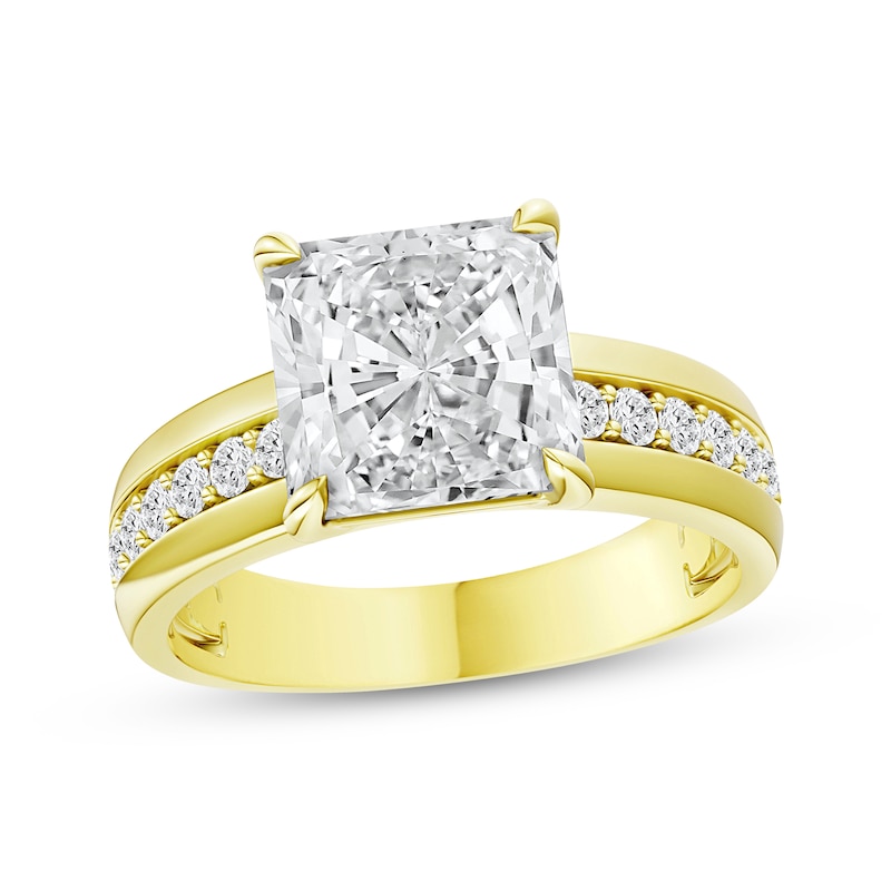 Main Image 1 of Now + Forever Lab-Grown Diamonds Certified Radiant-Cut Engagement Ring 3-1/4 ct tw 14K Yellow Gold