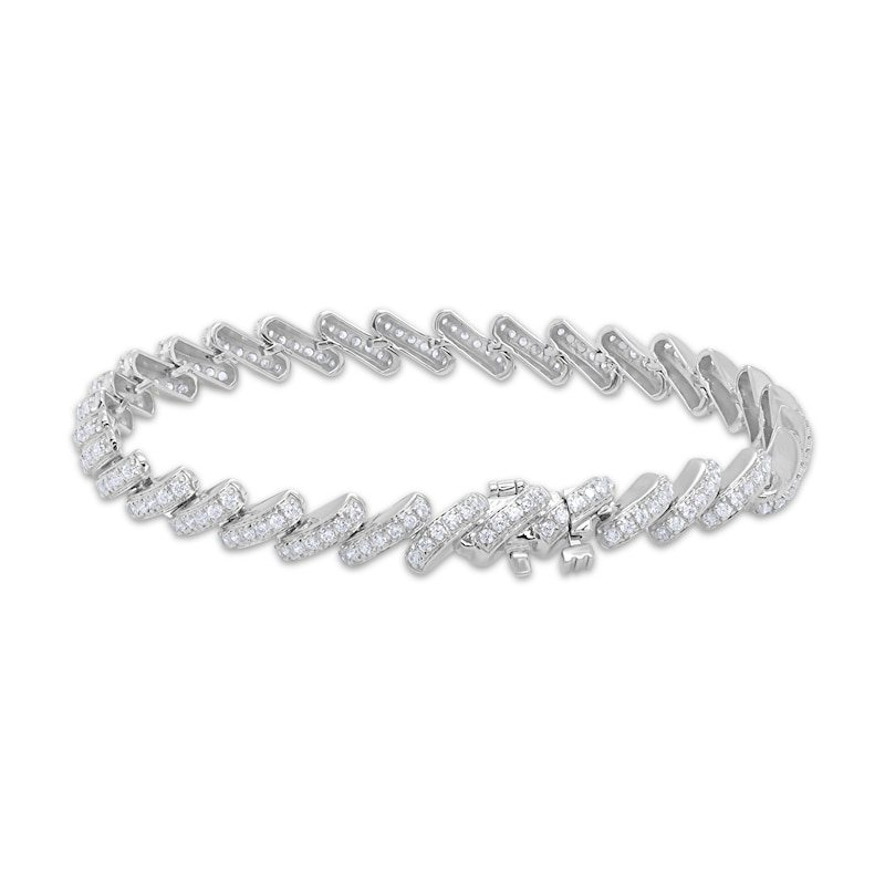 Main Image 1 of KAY Lab-Grown Diamonds Tilted Link Bracelet 2 ct tw Sterling Silver 7"