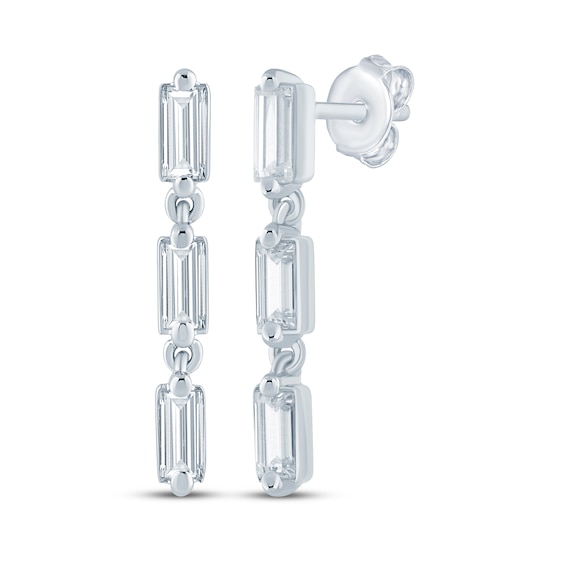 KAY Lab-Grown Diamonds Baguette-Cut Drop Earrings 5/8 ct tw 10K White Gold