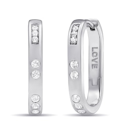 Love in Code LOVE Morse Code Earrings (1 Stone)