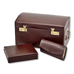Brown Leather Jewelry Case