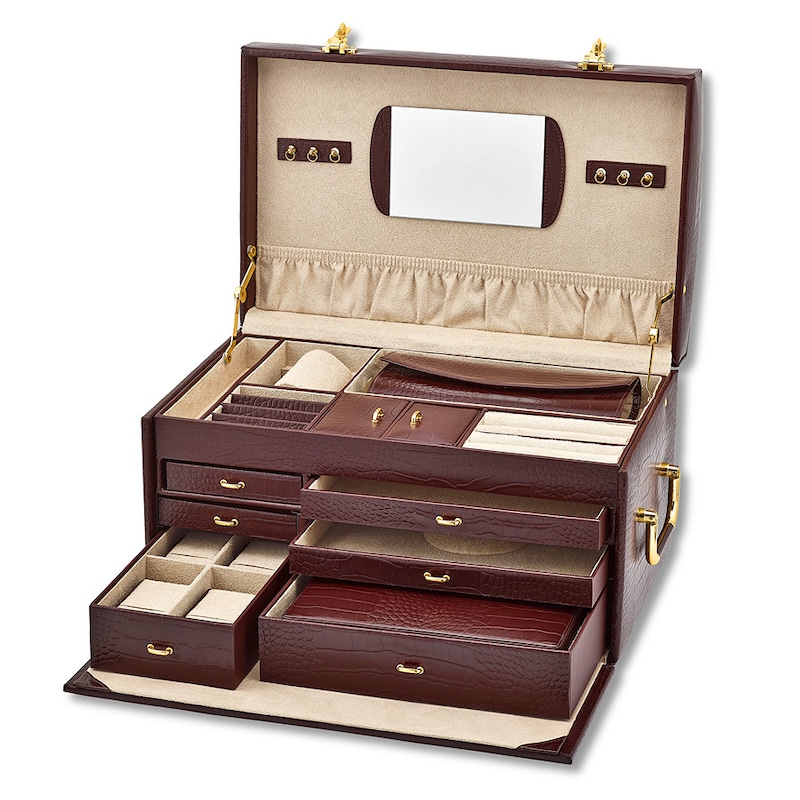 Main Image 2 of Brown Leather Jewelry Case