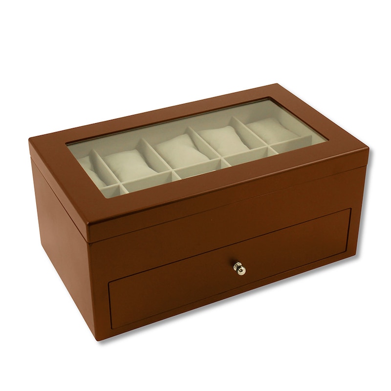 Main Image 2 of Wood Watch Box w/ Glass Top