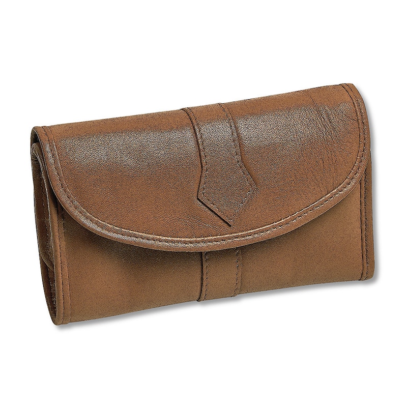 Main Image 1 of Jewelry Travel Case Brown Leather