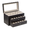 Thumbnail Image 1 of Black Wood Watch Box with Glass Top