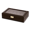 Thumbnail Image 2 of Brown Leather Watch Case with Glass Top