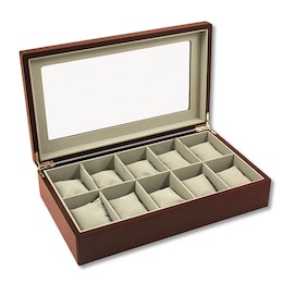 Wood Watch Box with Glass Top