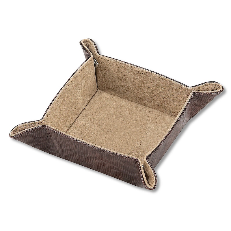 Main Image 1 of Brown Leather Jewelry Tray