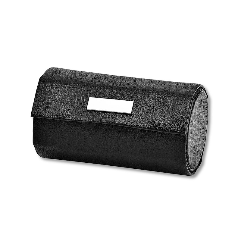 Main Image 1 of Black Leather Jewelry Roll