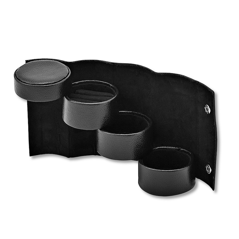Main Image 2 of Black Leather Jewelry Roll