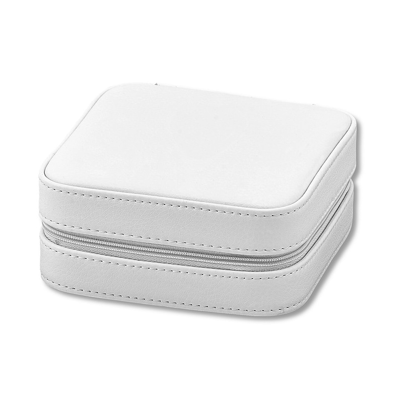 Ivory Faux Leather Jewelry Box