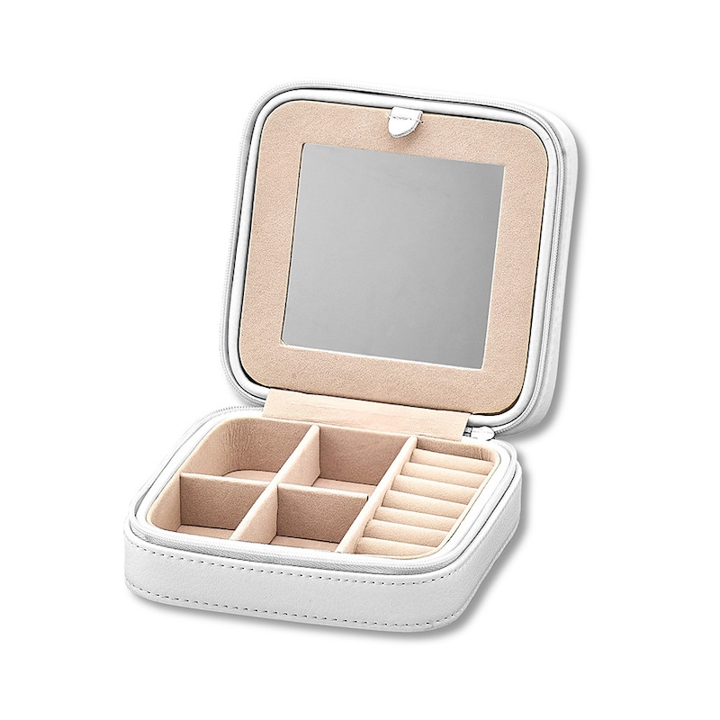 Main Image 2 of Ivory Faux Leather Jewelry Box