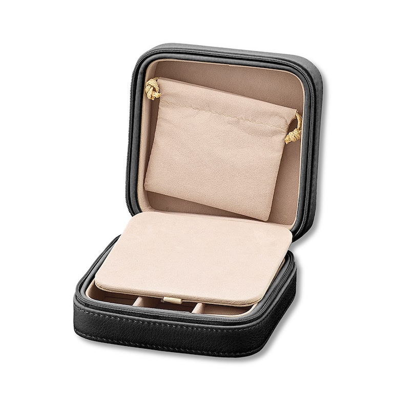 Main Image 3 of Black Faux Leather Jewelry Box