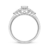 Thumbnail Image 1 of Emerald-Cut Diamond Halo Engagement Ring 1 ct tw 14K White Gold