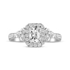 Emerald-Cut Diamond Halo Engagement Ring 1 ct tw 14K White Gold
