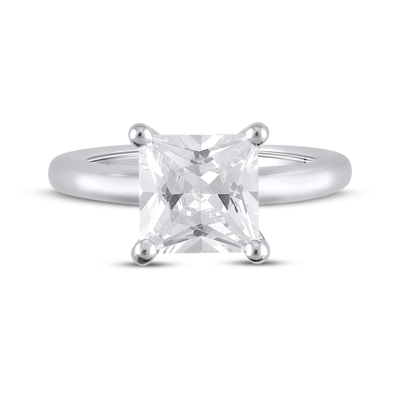 Lab-Created Diamonds by KAY Princess-Cut Solitaire Engagement Ring 3 ct tw 14K White Gold (F/SI2)