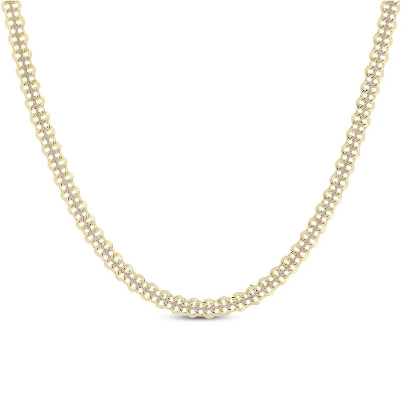 Main Image 1 of Diamond-Cut Infinity Link Necklace 10K Yellow Gold 18&quot;