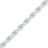 Thumbnail Image 1 of Round-Cut Diamond Heart Bracelet 1/10 ct tw Sterling Silver 7.25”