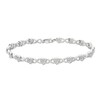 Thumbnail Image 2 of Round-Cut Diamond Heart Bracelet 1/10 ct tw Sterling Silver 7.25”