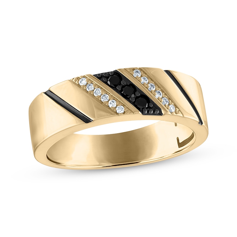18 karat yellow gold wedding rings with shiny finish with 0.05 ct diam