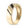 Thumbnail Image 2 of Now + Forever Men’s Black & White Diamond Wedding Band 1/6 ct tw 10K Yellow Gold
