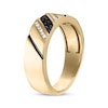 Thumbnail Image 1 of Men’s Black & White Diamond Wedding Band 1/6 ct tw 10K Yellow Gold