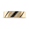 Thumbnail Image 3 of Now + Forever Men’s Black & White Diamond Wedding Band 1/6 ct tw 10K Yellow Gold