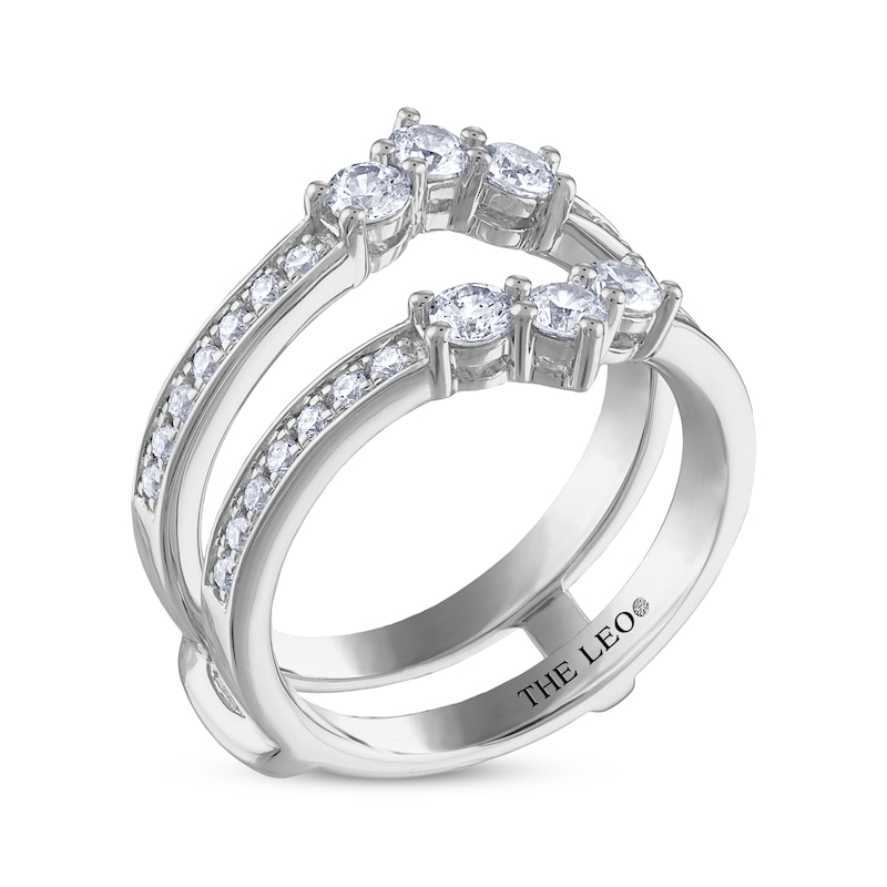THE LEO Diamond Round-Cut Enhancer Ring 1 ct tw 14K White Gold