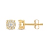 Thumbnail Image 3 of Diamond Halo Stud Earrings 1/10 ct tw 10K Yellow Gold