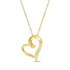 Thumbnail Image 1 of Diamond Accent Tilted Heart Necklace 10K Yellow Gold 18&quot;