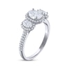 Thumbnail Image 1 of THE LEO Legacy Lab-Created Diamond Oval-Cut Three-Stone Engagement Ring 1-1/2 ct tw 14K White Gold