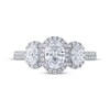 Thumbnail Image 2 of THE LEO Legacy Lab-Created Diamond Oval-Cut Three-Stone Engagement Ring 1-1/2 ct tw 14K White Gold
