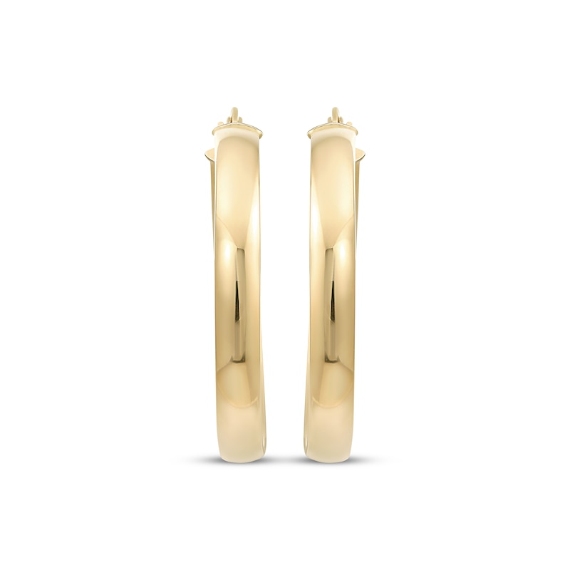 Main Image 2 of Reaura Domed Hoop Earrings Repurposed 14K Yellow Gold 28mm