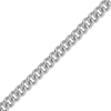 Thumbnail Image 1 of Textured Curb Chain Necklace 7.71mm Solid Sterling Silver 22&quot;