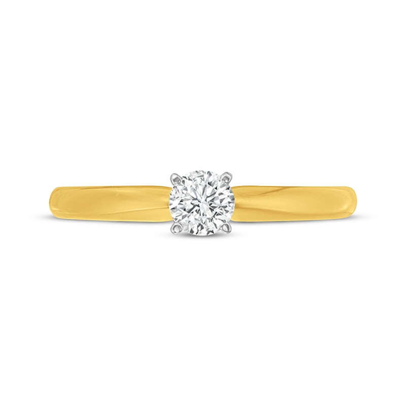 Round-Cut Diamond Solitaire Engagement Ring 1/4 ct tw 14K Yellow Gold (I/I2)