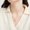 Thumbnail Image 1 of Unstoppable Love Lab-Created Diamond Oval Frame Necklace 1 ct tw 10K White Gold 19"