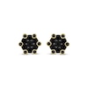 Thumbnail Image 2 of Men's Black Diamond Stud Earrings 1 ct tw 10K Yellow Gold