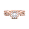 Thumbnail Image 3 of THE LEO Prisma Diamond Princess-Cut Halo Engagement Ring 5/8 ct tw 14K Rose Gold