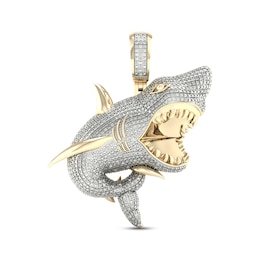 Men's Diamond Shark Charm 1/3 ct tw 10K Yellow Gold