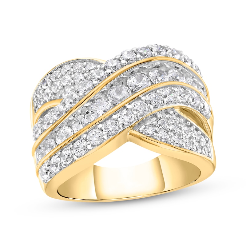 Main Image 1 of KAY Lab-Grown Diamonds Crossover Fashion Ring 2 ct tw 10K Yellow Gold