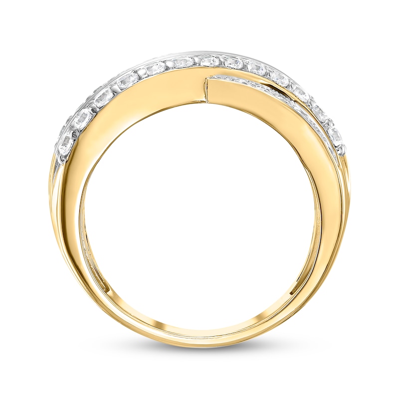 Main Image 3 of KAY Lab-Grown Diamonds Crossover Fashion Ring 2 ct tw 10K Yellow Gold