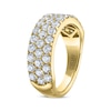 Thumbnail Image 2 of THE LEO Legacy Lab-Grown Diamond Three-Row Anniversary Ring 2 ct tw 14K Yellow Gold