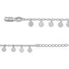 Thumbnail Image 1 of Disc Dangle Chain Anklet 92% Repurposed Sterling Silver 10"