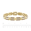 Thumbnail Image 5 of Men's Brown & White Diamond Link Bracelet 2-1/2 ct tw 10K Yellow Gold 8.5&quot;