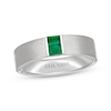 Thumbnail Image 0 of Neil Lane Men's Baguette-Cut Natural Emerald Wedding Band 14K White Gold