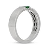 Thumbnail Image 1 of Neil Lane Men's Baguette-Cut Natural Emerald Wedding Band 14K White Gold